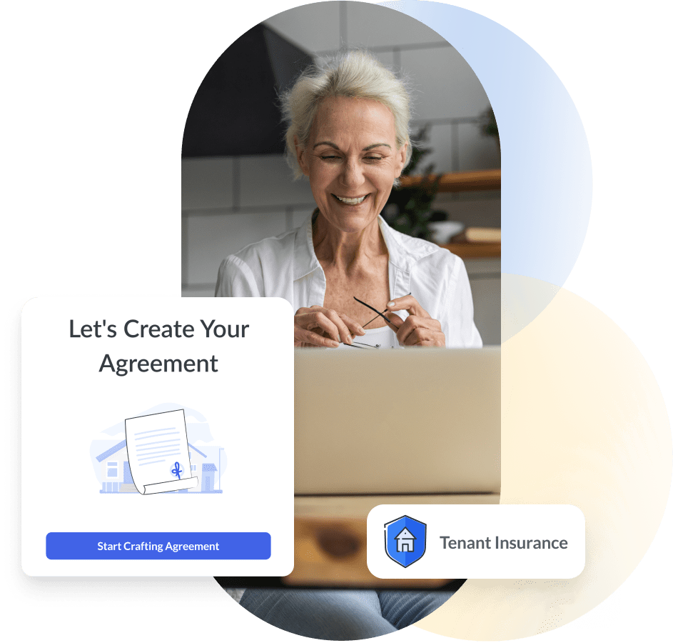 A Sparrow host creating a homeshare agreement, with tenant insurance included